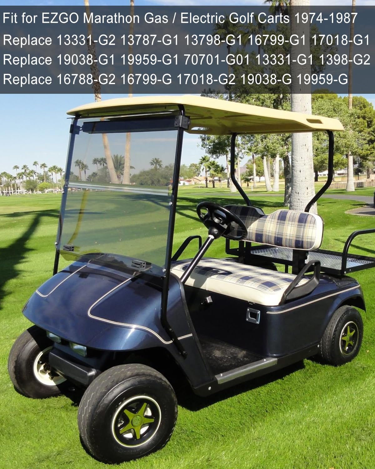 Driver Passenger Side Brake Cable Set Fit for EZGO Marathon Golf Cart 1974-1987 Replace 19038-G2 19038-G1, Driver and Passenger Side Golf Cart Brake Cable