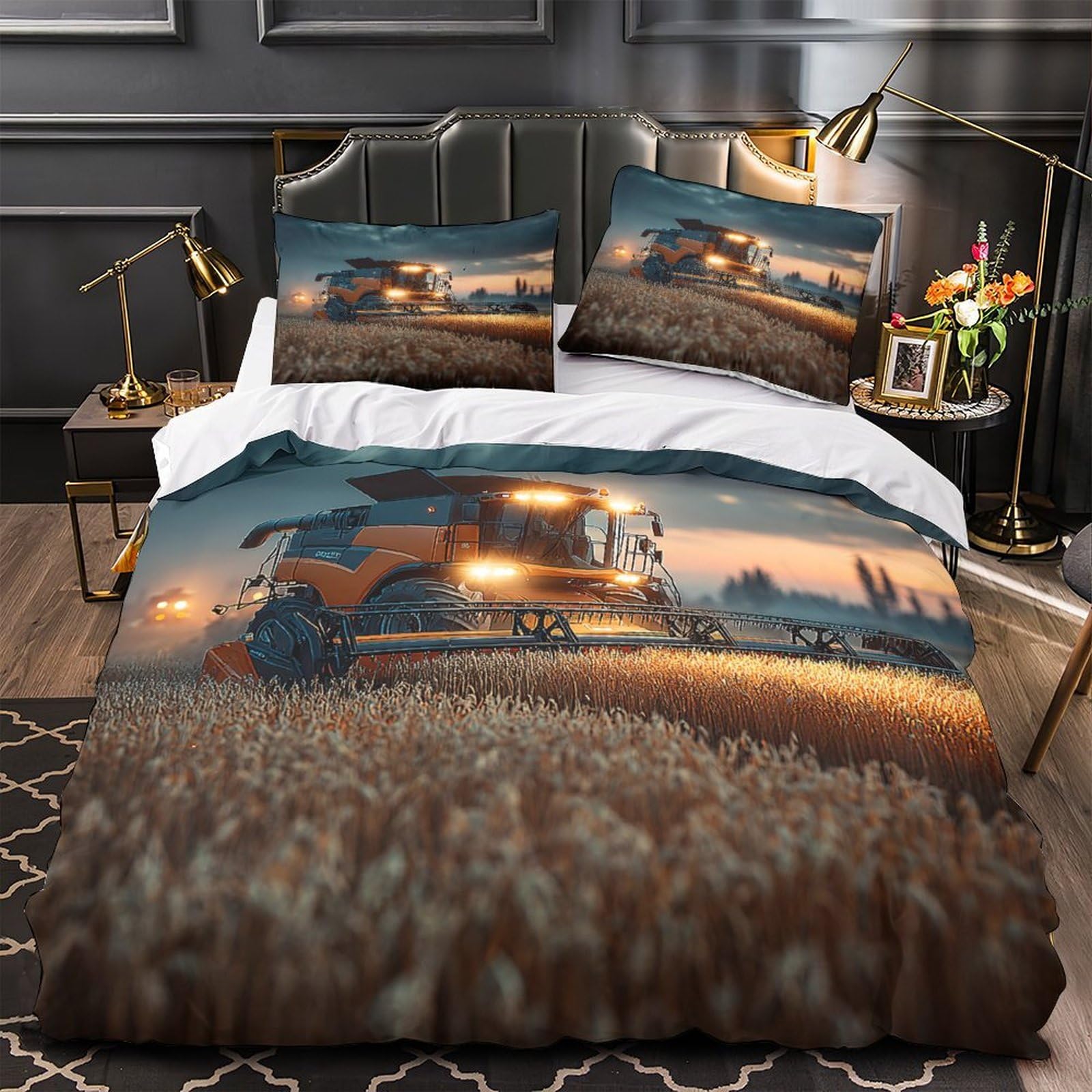 Housse de couette agricole pour une chambre style nature 3D