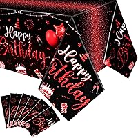 Vista 28 de Tudomro 1 mantel rectangular de plástico para decoración de fiesta de cumpleaños, para mujeres y hombres, suministros de fiesta de baby shower, 108