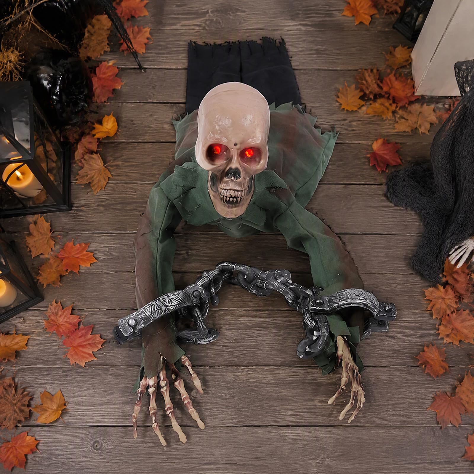 Electric Zombie Ghost Halloween Decor Voice-Controlled Crawling