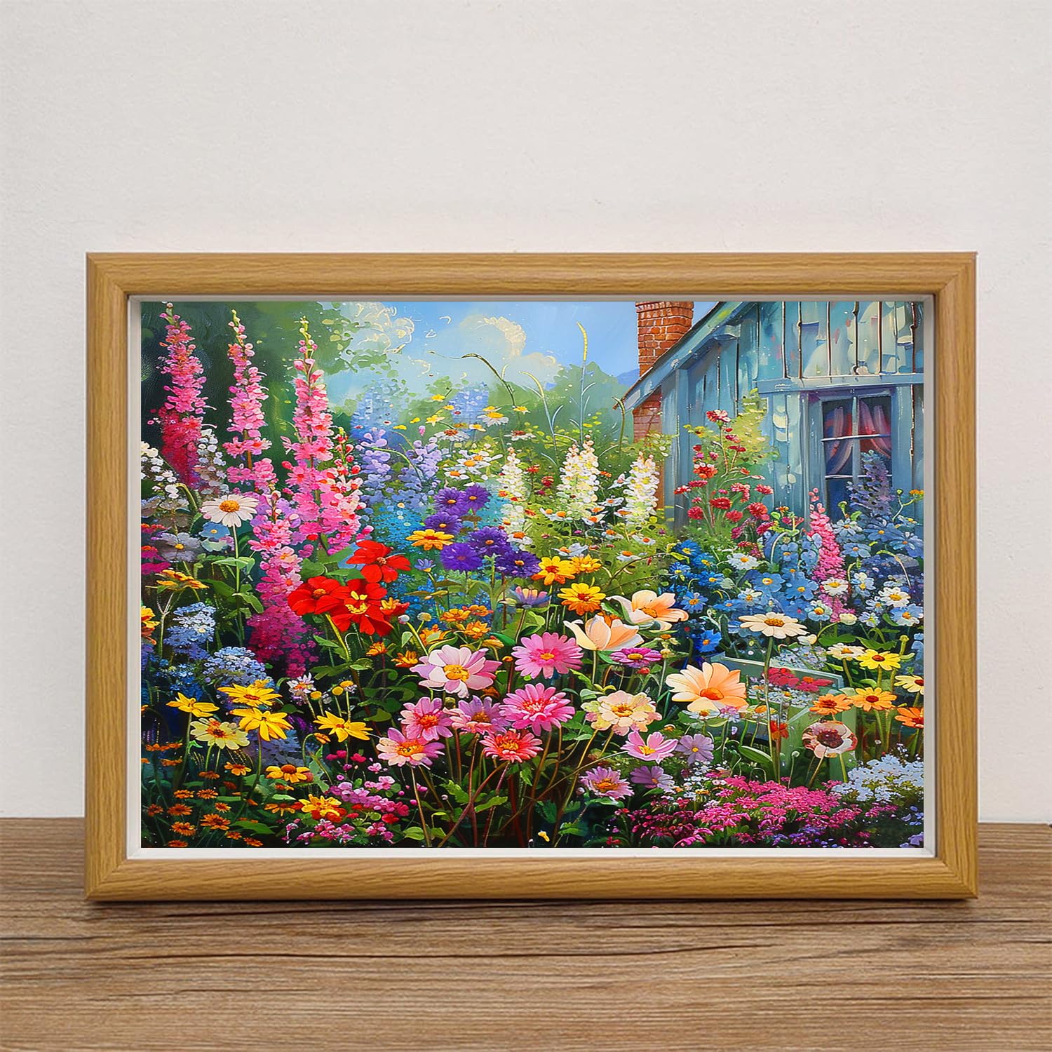 Meothan Kits de pintura de diamantes de flores para adultos, kits de arte de diamantes de flores silvestres para decoración de pared de regalo, 12 x 16 pulgadas