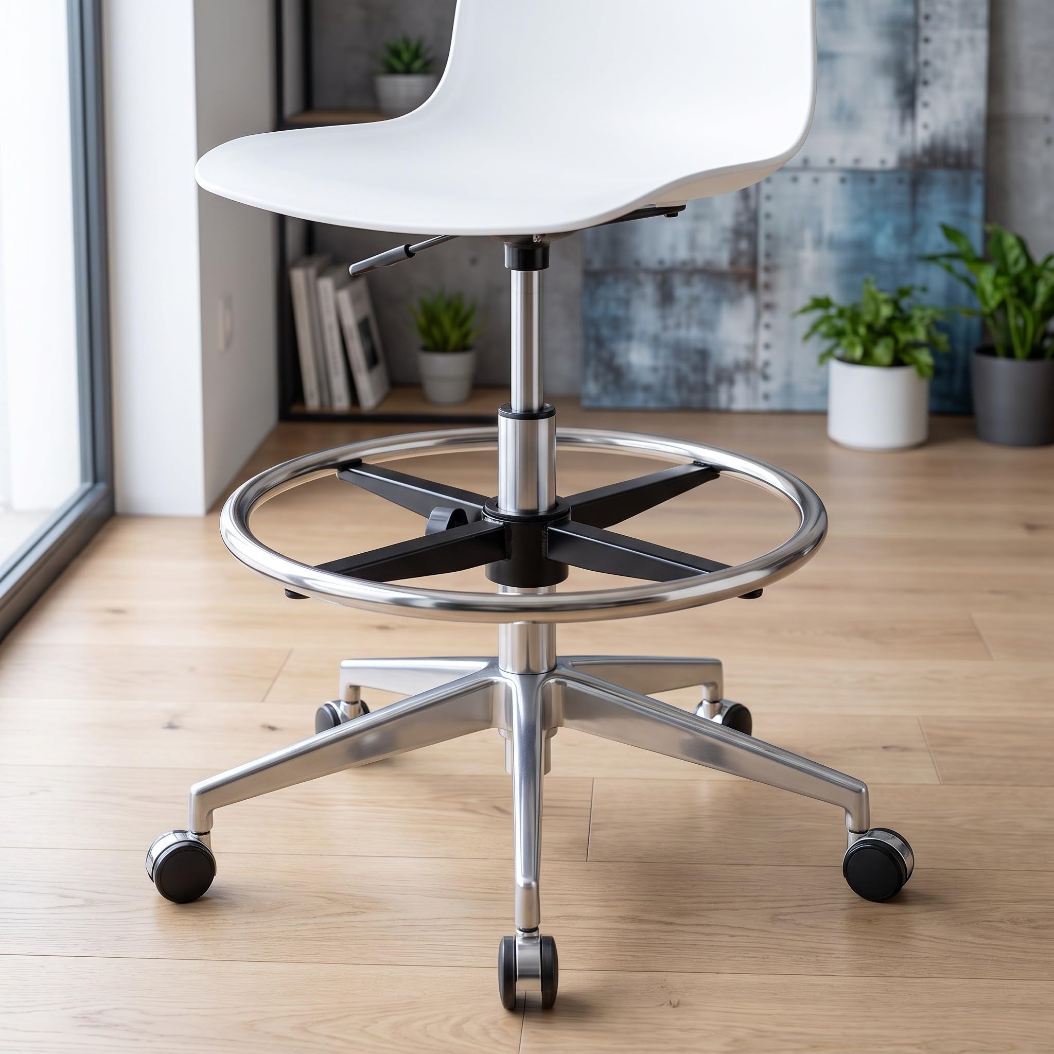 Yardwe 2 Piezas Anillo Reposapiés para Silla Giratoria de Oficina 35cm