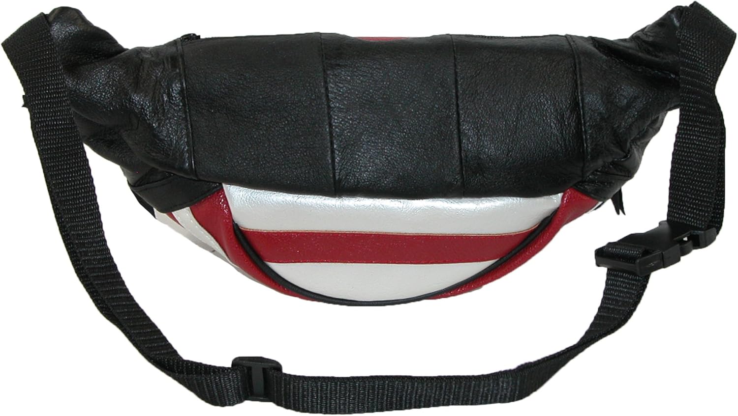 CTM Leather Patriotic American Flag Fanny Waist Pack, American Flag