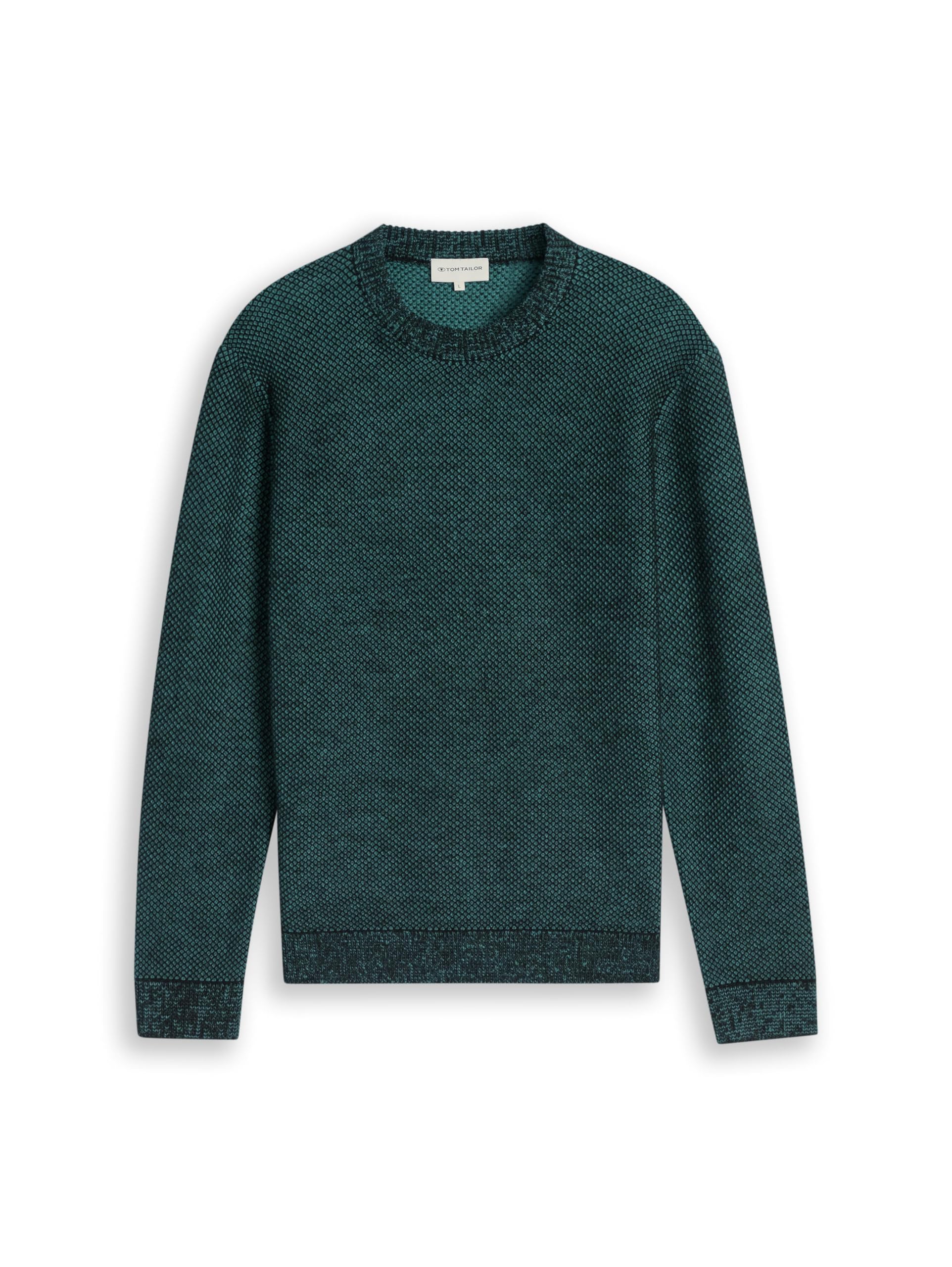 Tom Tailor GmbH Men's 1054153 Cardigan with Wool Content, 41996 - Dark Petrol Honeycomb, 3XL