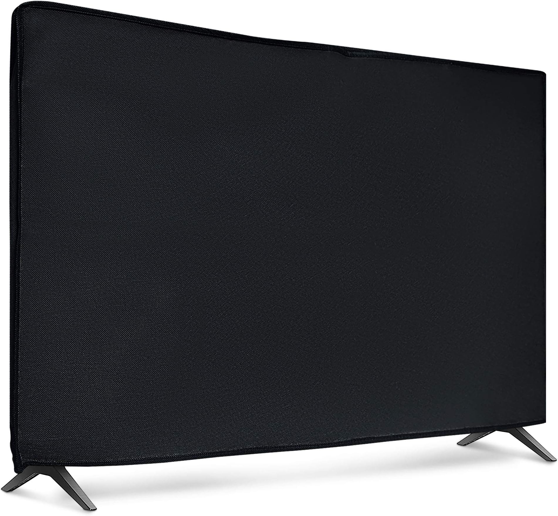 kwmobile Indoor 65" TV Cover – Television Dust Cover Screen Protector – TV Screen Dust Protection – Synthetic Fabric Black