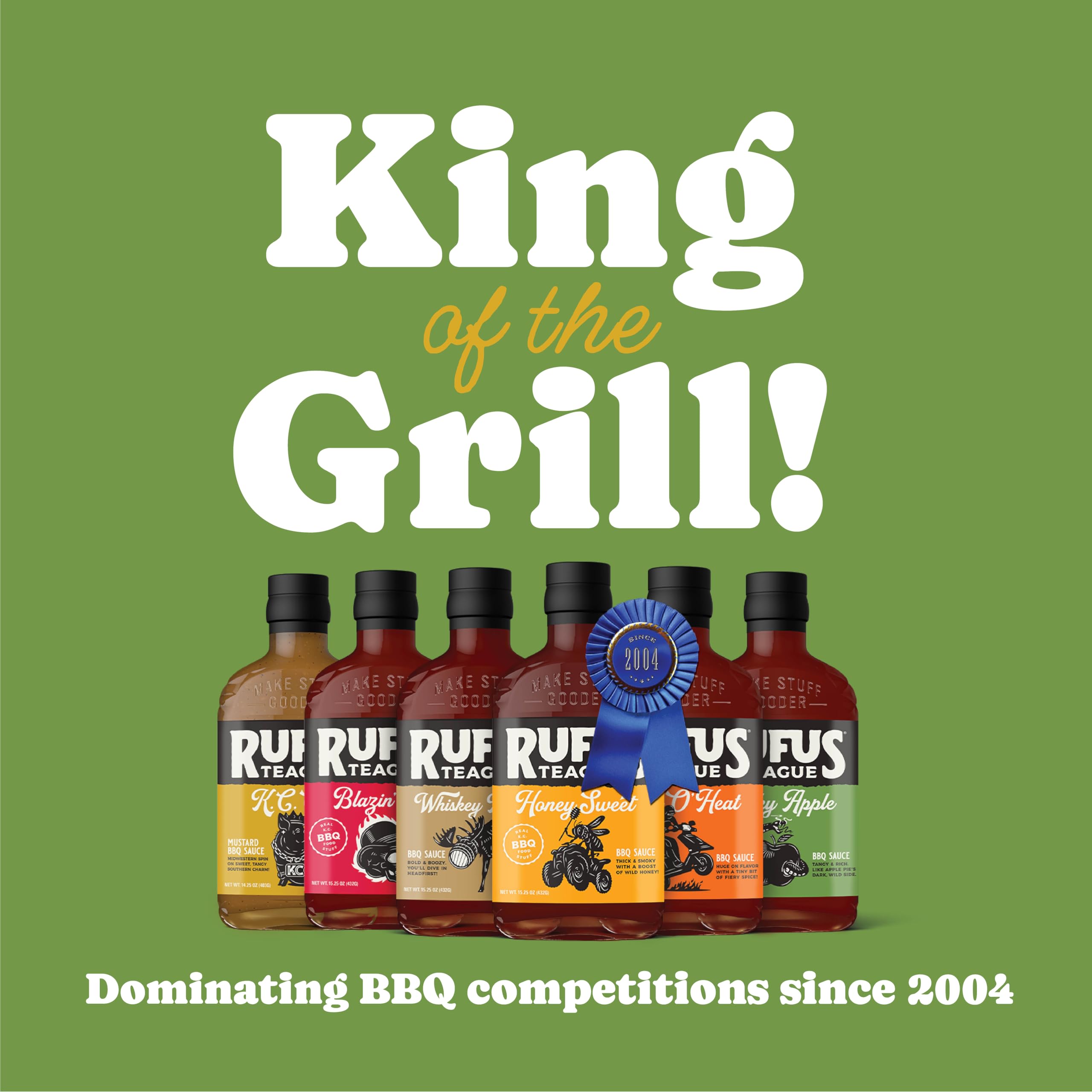 Amazon.com : Rufus Teague Touch O' Heat Natural BBQ Sauce, 4 Pack