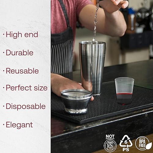 Miniatura 2 de Vasos de plástico transparente desechables para fiestas, 500 tazas, vasos de plástico duro de 10 onzas, vasos de boxeo para fiestas a granel, vasos