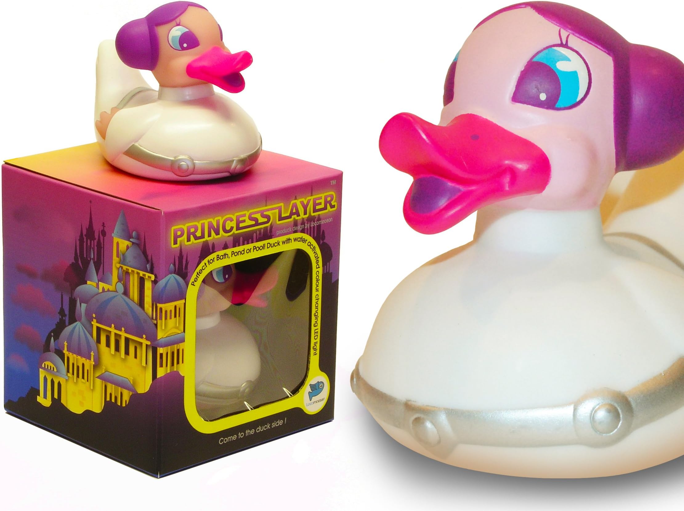 Princess Layer (She's an egg layer) / POND WARS™ Rubber Duck / Light Up Colour Changing LED Inside