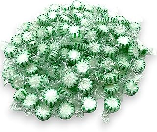 Sugar Free Spearmint Starlight Gourmet Hard Candy - Keto Friendly, 1.5 lbs Cool Refreshing Mints Individually Wrapped - Ideal Diabetic Candy, Gluten Free(24 oz)