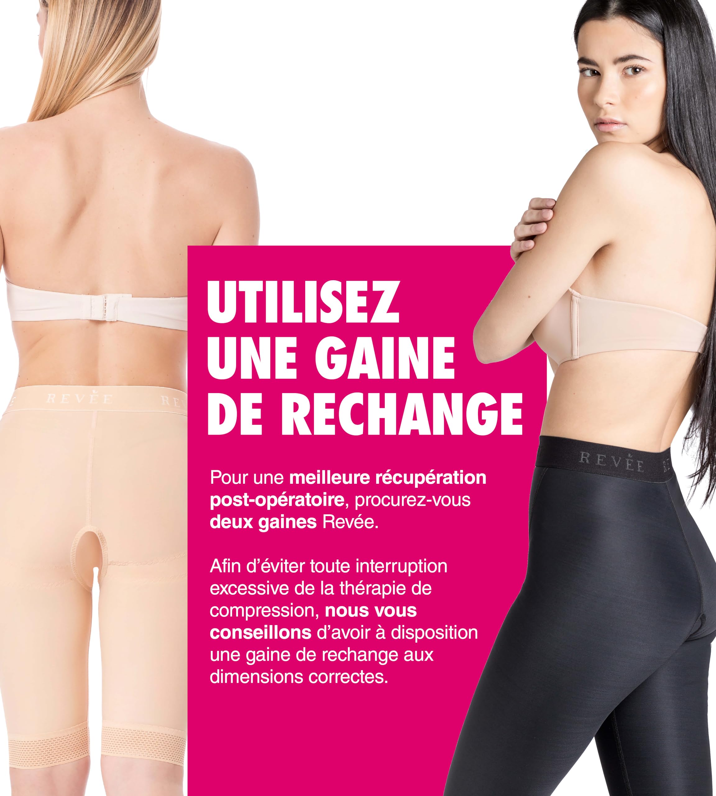 REVÉE Gaine Post-Liposuccion sous Buste/Cuisses - Gaine pour Thérapie de Compression Post-Opératoire, Gaine Abdominoplastie, Liposuccion Hanches, Fesses, Cuisses