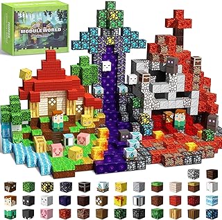 300PCS Magnetic Blocks for Kids, 0.8in Magnetic Building Block Toys for Boys Girls Age 3 4 5 6 7 8 9 10 Magnet Cubes Game Magnetic Tiles STEM Toys Christmas Birthday Gifts for Kids Toddlers