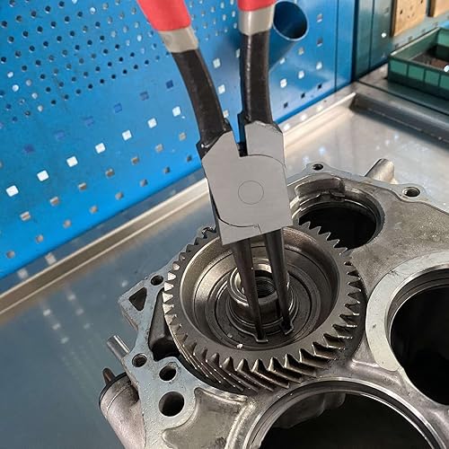 Miniatura 19 de SPEEDWOX Alicates de anillo de presión de 13 pulgadas, alicates de clip externos mordazas dobladas de 90 grados, diámetro de punta de 0.12 pulgadas