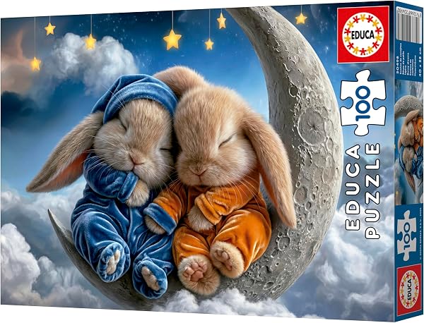 Educa - Puzzle Infantil de 100 Piezas | Sueños de Conejitos | Recomendado a Partir de 6 7 8 años (20498) - 3