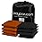 Play Platoon Weather Resistant Cornhole Bags - Set of 8 Regulation Corn Hole Bean Bags - Burnt Orange & Black - Durable Duck Cloth Corn Hole Bag for Tossing Game, Includes Tote Bag