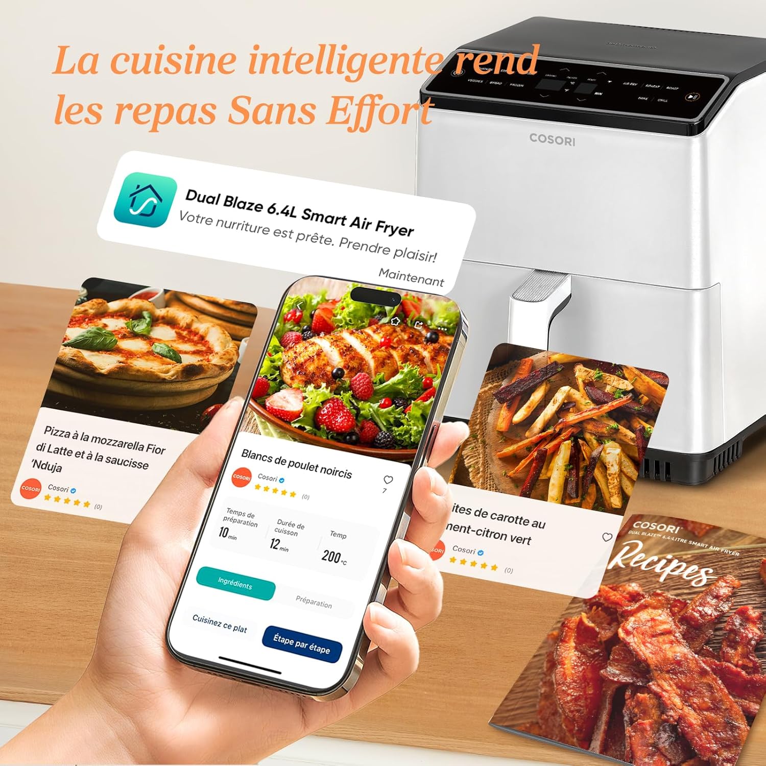 COSORI Air Fryer Dual Blaze 6.4L avec technologie ThermoIQ - vue 3