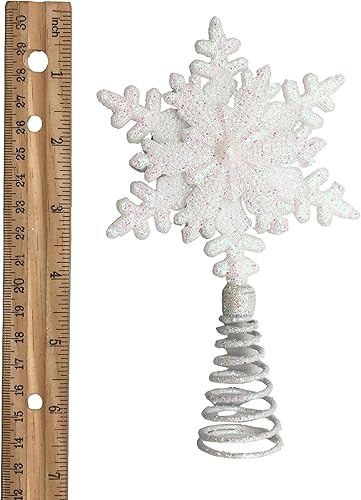 Miniatura 10 de PEPPERLONELY Decoración de árbol de estrella con purpurina en miniatura, 5 pulgadas, color rojo