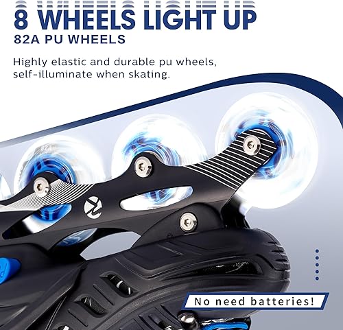 Miniatura 5 de Inline Skates for Kids and Adult, Adjustable Fun Illuminating Skates for Girls, Boys, Women and Men Outdoor and Indoor, Beginners
