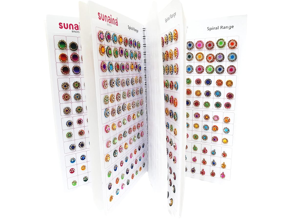 Sunaina (Original) Spiral Designer Assorted Multicolour/Red/Maroon Kumkum Bindi