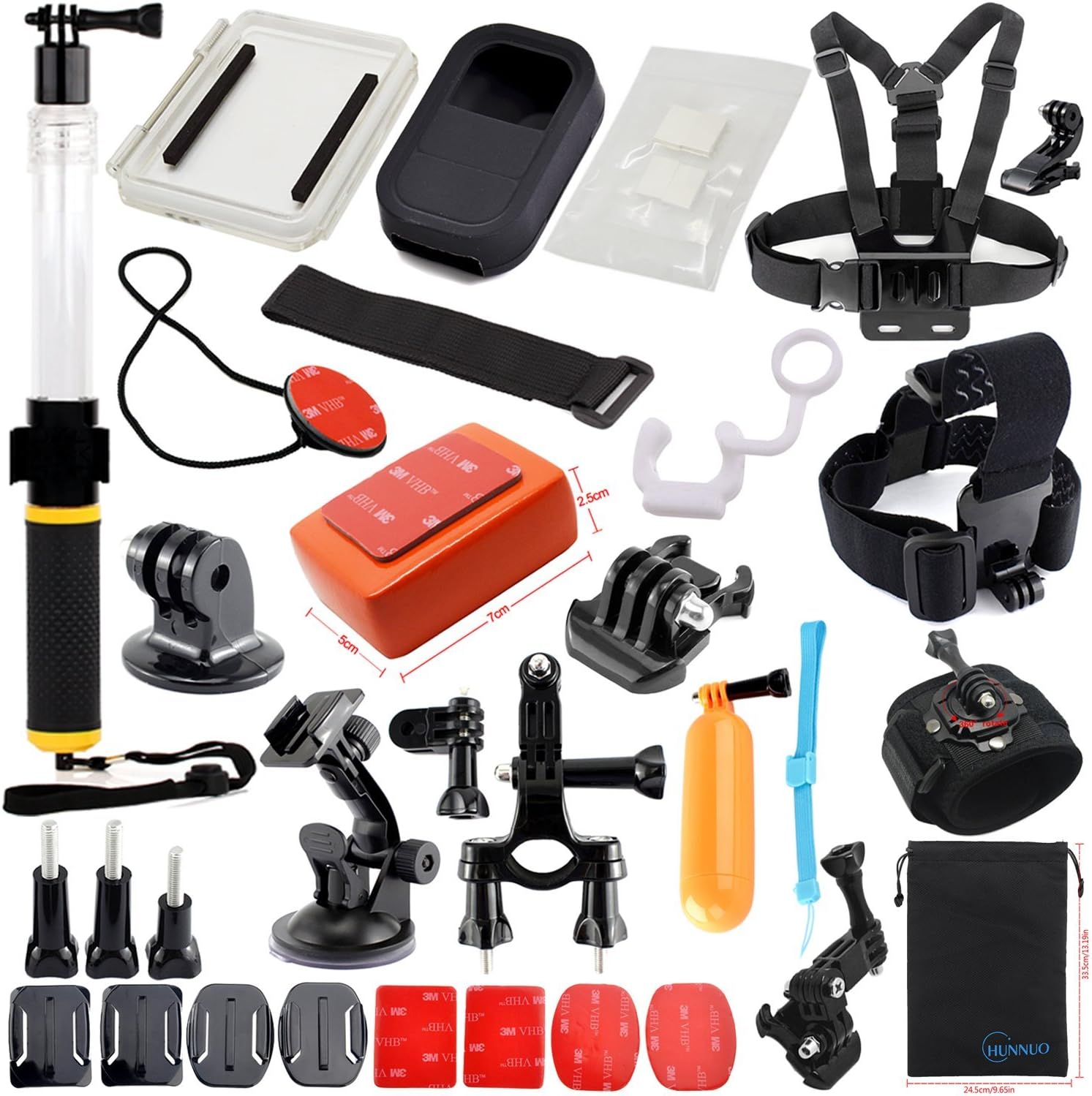 Accessories Bundle Kit for Gopro Hero 4 3+ 3 2 1, SJ4000 5000 6000 XiaoMi YI, Gopro Camera Accessories kit for Swimming Rowing Skiing Climbing Biking and Other Outdoor Sports