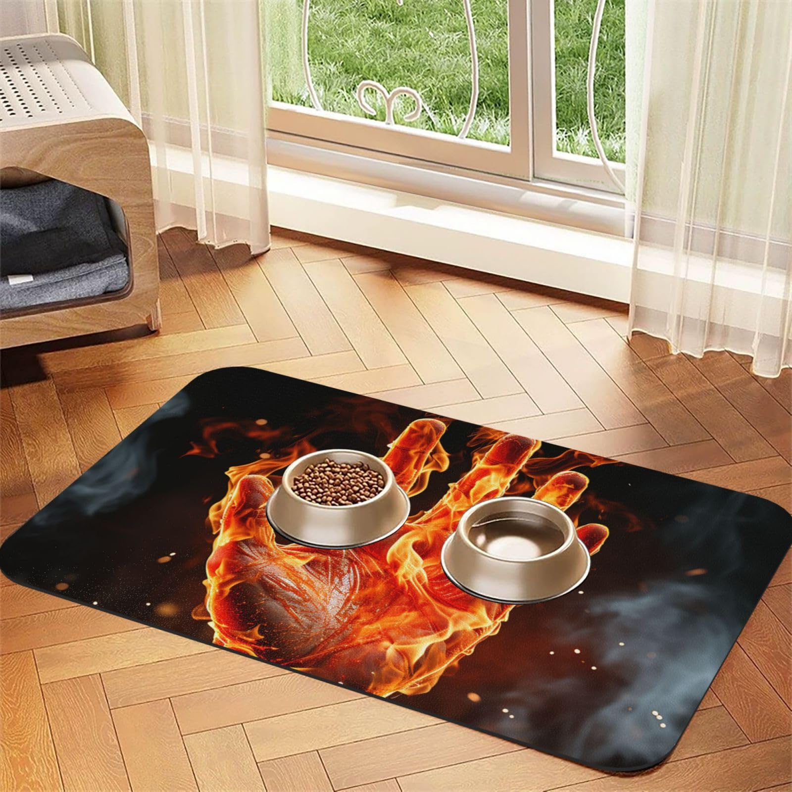 Tapis de nourriture pour chien pour le sol : protégez votre cuisine en beauté