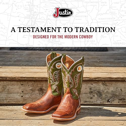 Miniatura 6 de Justin Botas para hombre Bent Rail de 11 pulgadas con punta cuadrada