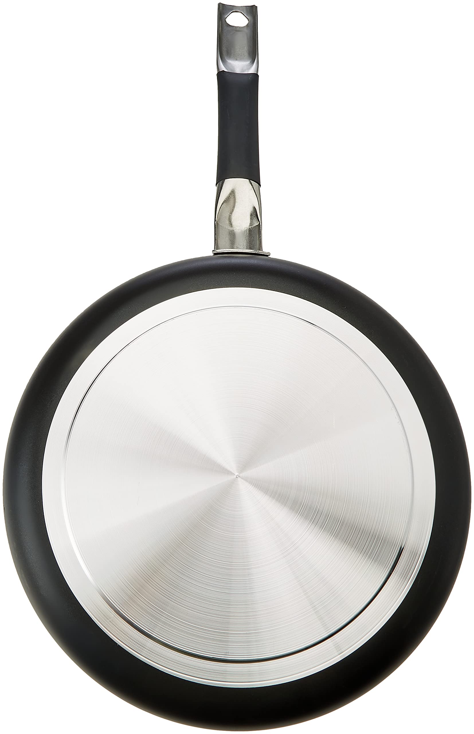 Pentole Agnelli ALSC2111SSC28 Alblack Padella Dritta con Fondo Rettificato, Alluminio, Nero, 28 cm