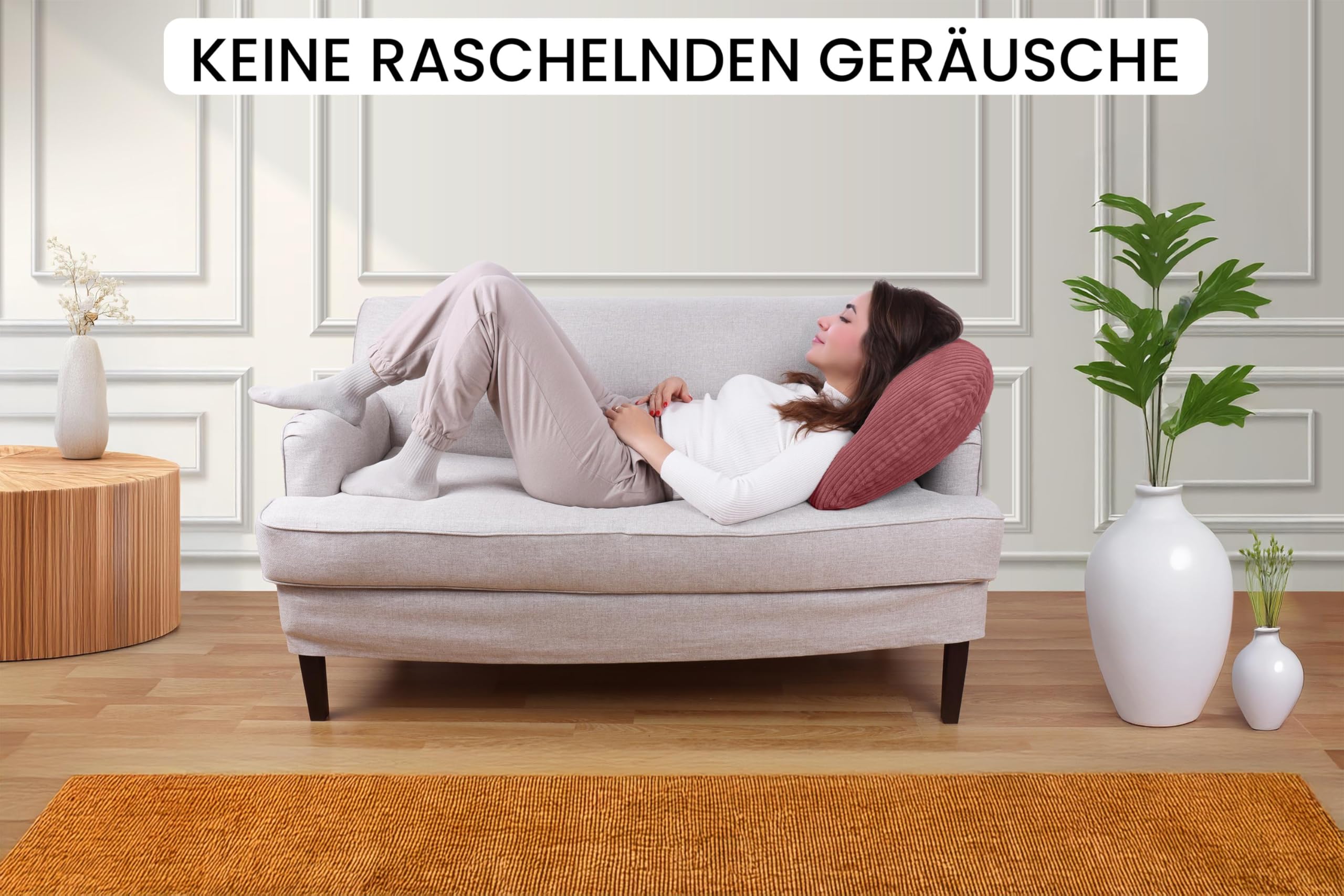 Amilian Stillkissen - Stillmond/Stillhörnchen – Schwangerschaftskissen und Lagerungskissen für Mama und Baby - mit Füllung und abnehmbarem Bezug, waschbar - Herzschimmer