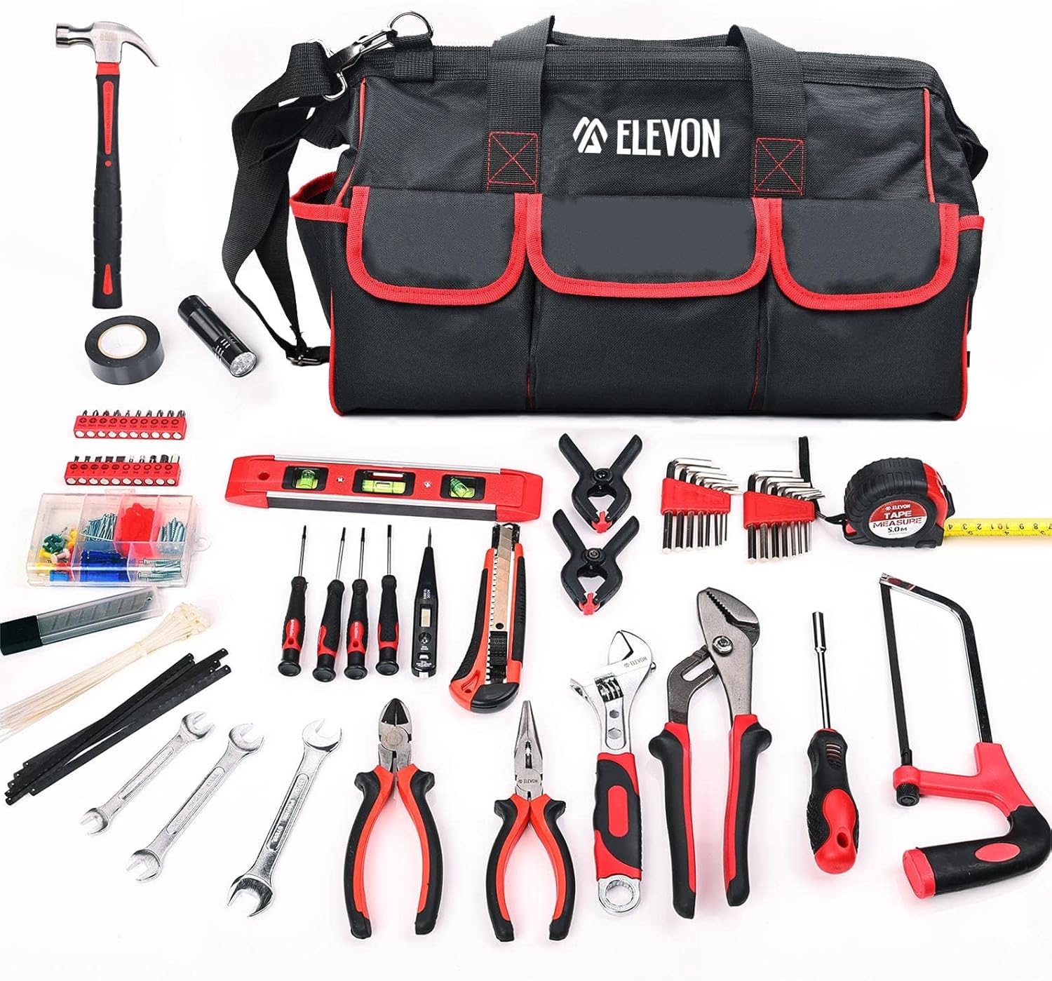 Set de Herramientas Elevon 219 Piezas con Bolsa Impermeable