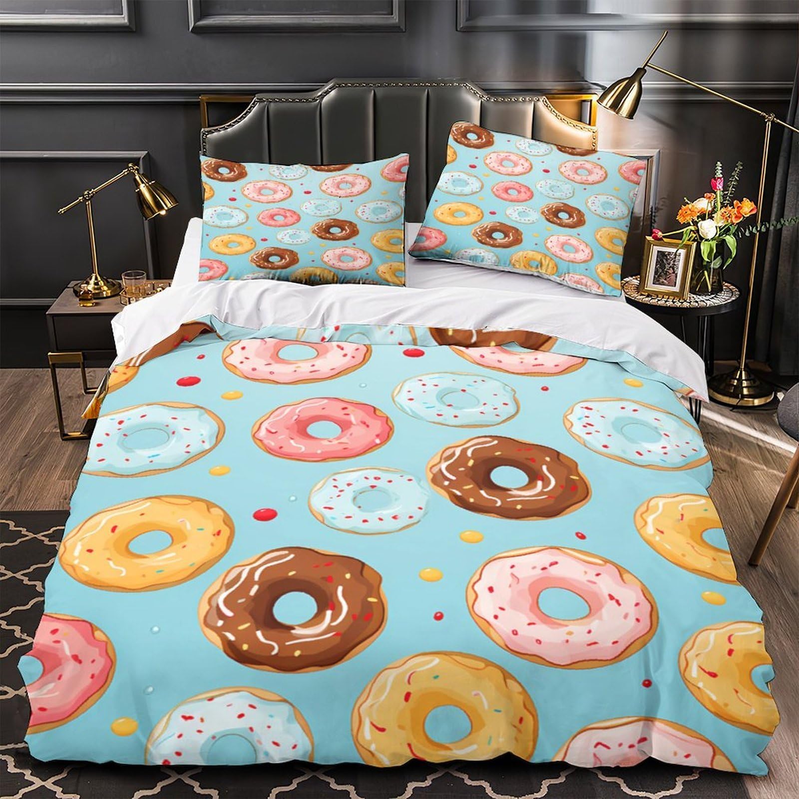 Housse de couette dauphin respirante et parure de lit hypoallergénique en microfibre douce