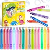 32Pcs Mini Bubble Wands in 16 Colors,Bulk Bubbles Party Favors for Kids Toddlers,Themed Birthday,Goodies Bags Stuffers,Outdoor, Easter Stuffer, Halloween, Boys & Girls