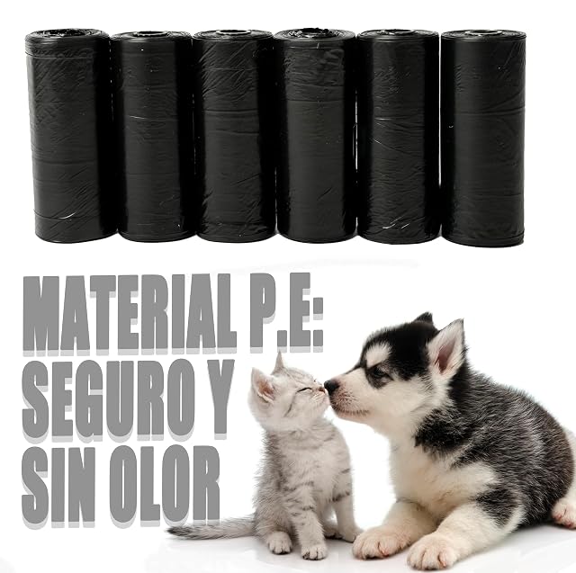 Foto 4 de 6 de Bolsa Caca Perro - Bolsitas para Excrementos sin Fragancia, con 1 Dispensador + 30 pcs Extra (color…