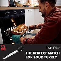 Vista 6 de Chef Craft Baster clásico con tubo transparente, 11.5 pulgadas de largo, negro