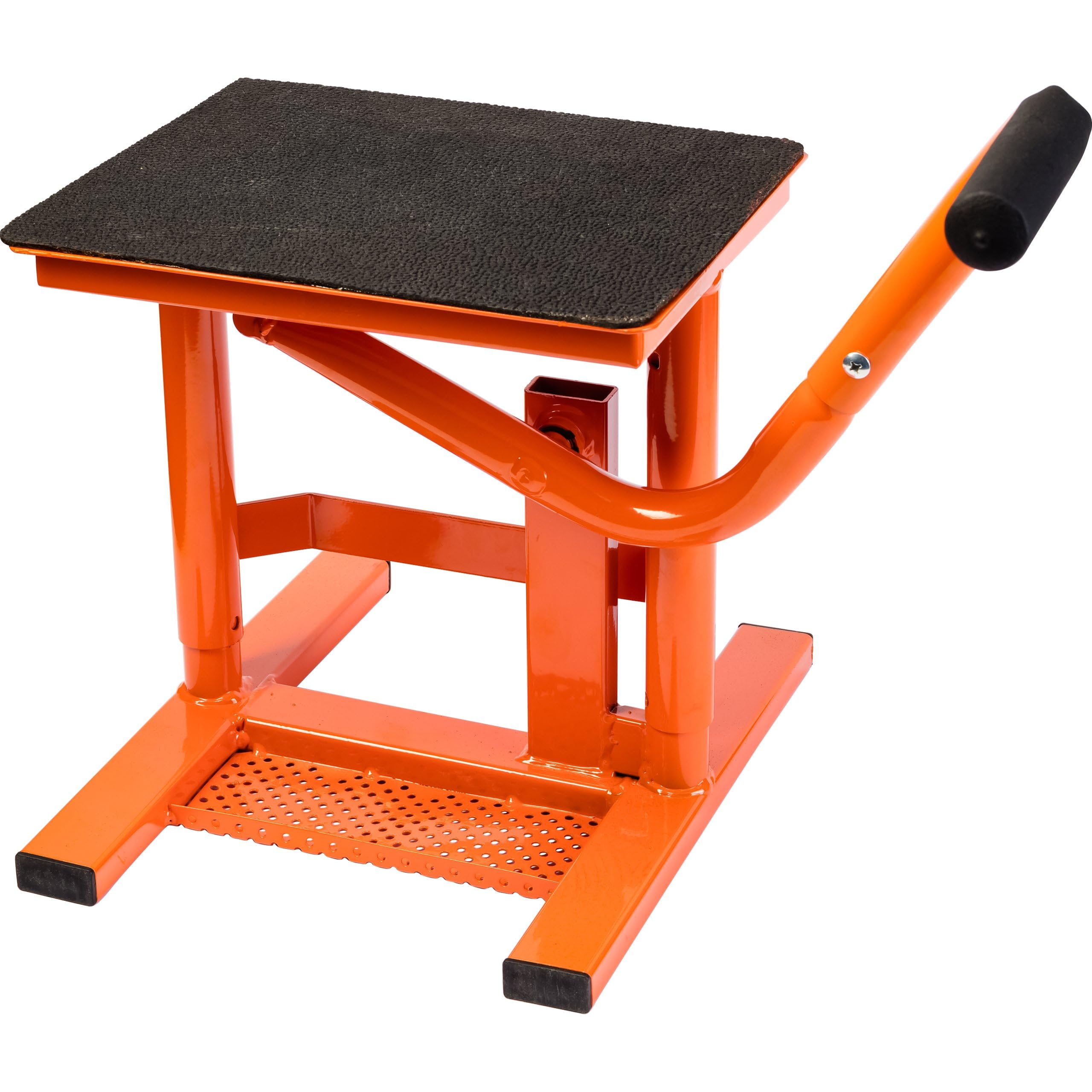 Hi-Q Tools Soporte de Montaje, Soporte de Moto, Elevador de Moto, 25-34cm, Acero, Naranja