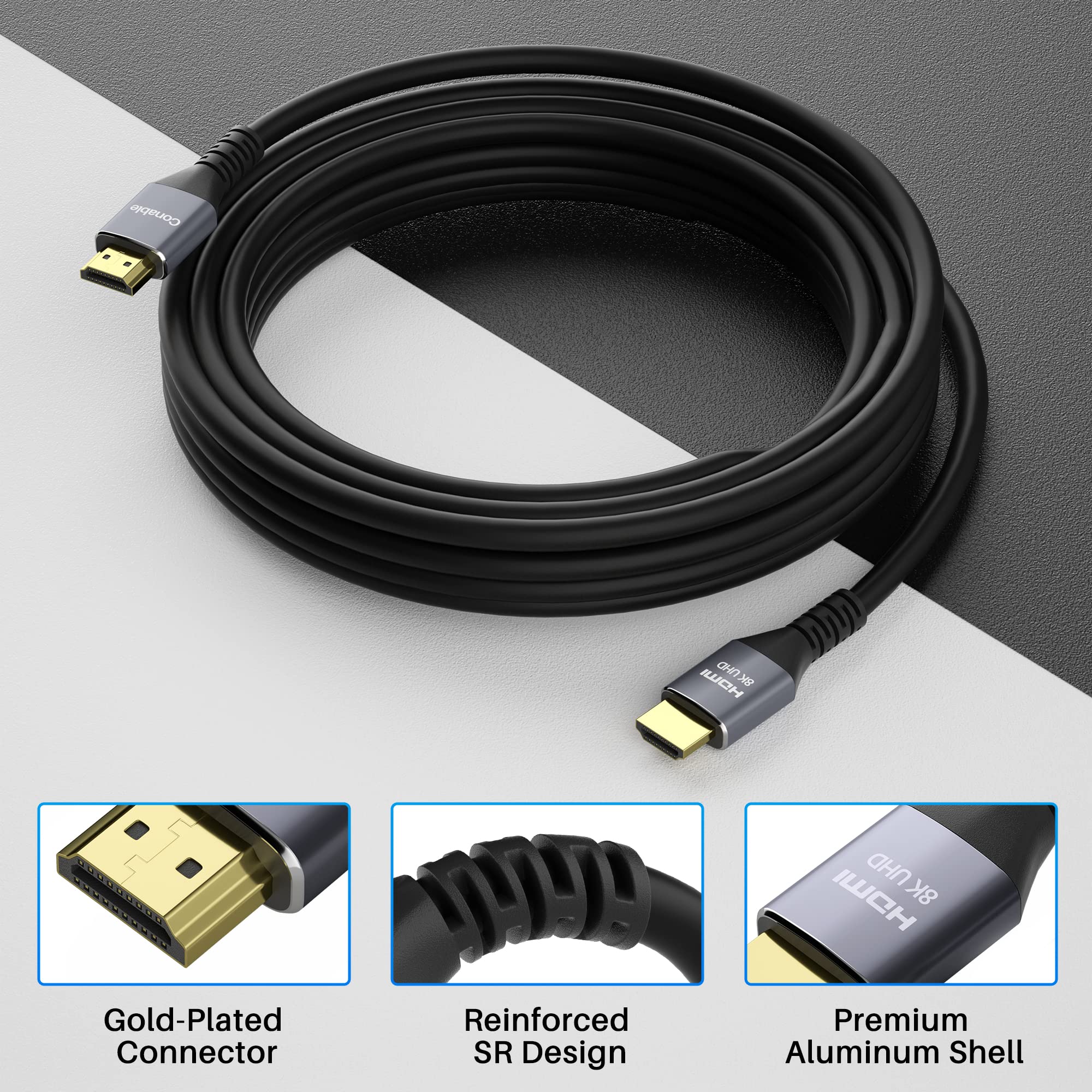 8K 60Hz HDMI 2.1 Cable de 25 pies