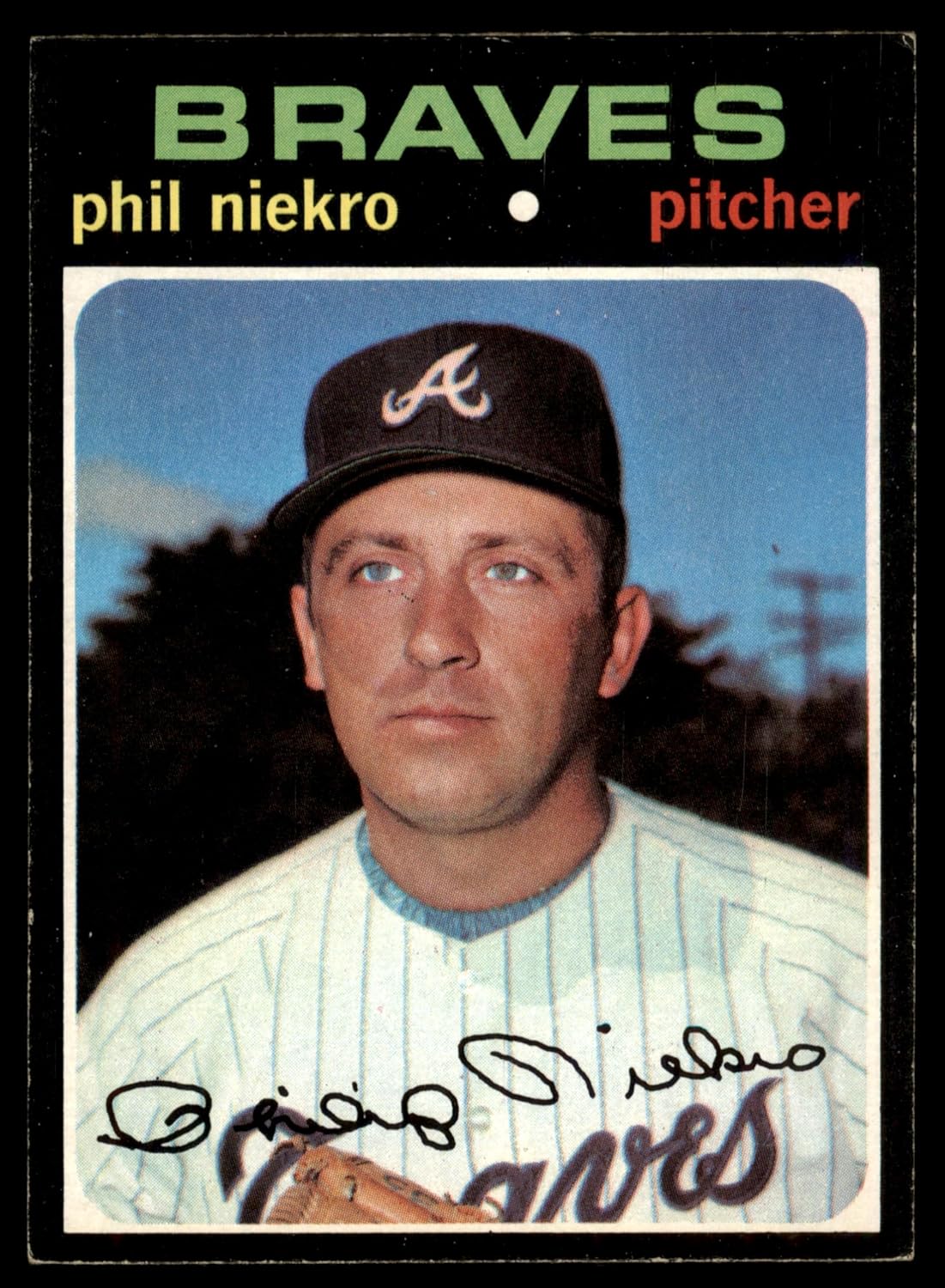 1971 Topps #30 Phil Niekro Atlanta Braves (Baseball Card) EX+ Braves