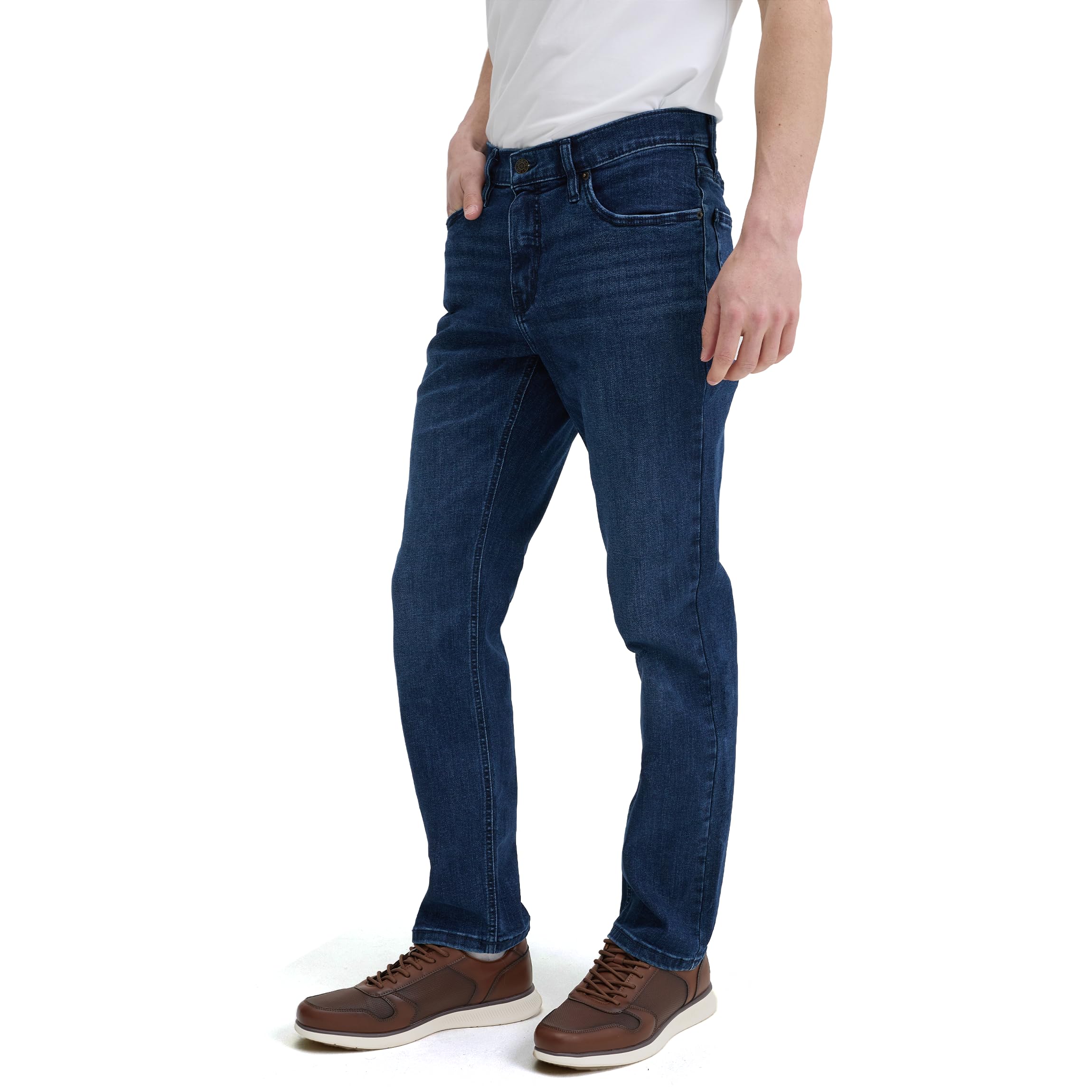 Urban Star Mens Slim Fit Stretch Jeans Athletic Fit Tapered Denim Superflex Comfort for Casual Wear and Work