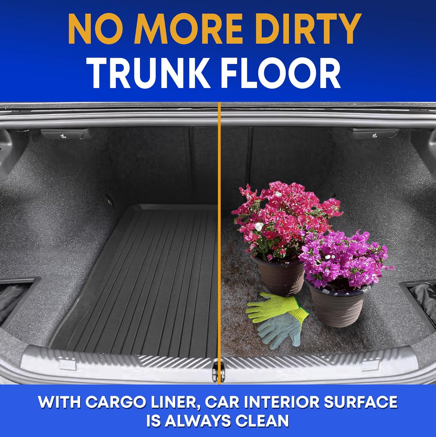 Premium Cargo Liner for BMW 5 Series (G30) 2017-2023 - 100% Protection - Custom Fit Car Trunk Mat - All-Season Cargo Mat - 3D Shaped Laser Measured Trunk Liners for BMW 5 Series Black