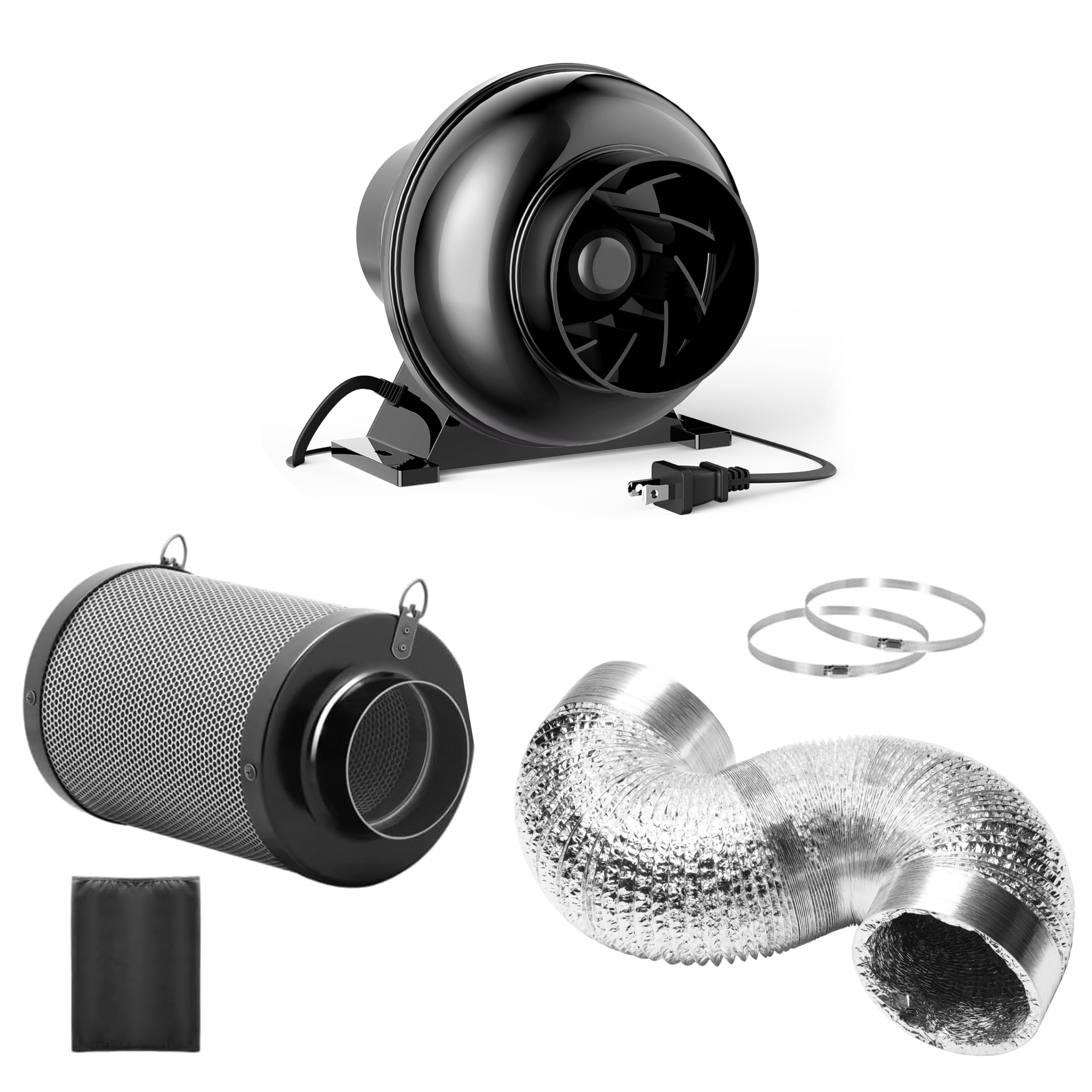 Amazon.com: InfiniPower 195 CFM Inline Ventilation Fan 4