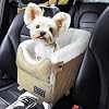 PETSFIT Dog Car Seats for Small Dogs with Safe Protection Hooks, Small Dog Car Seat with Upgraded Safety Tethers, Washable Cushion, Center Console Dog Car Seat Yellow