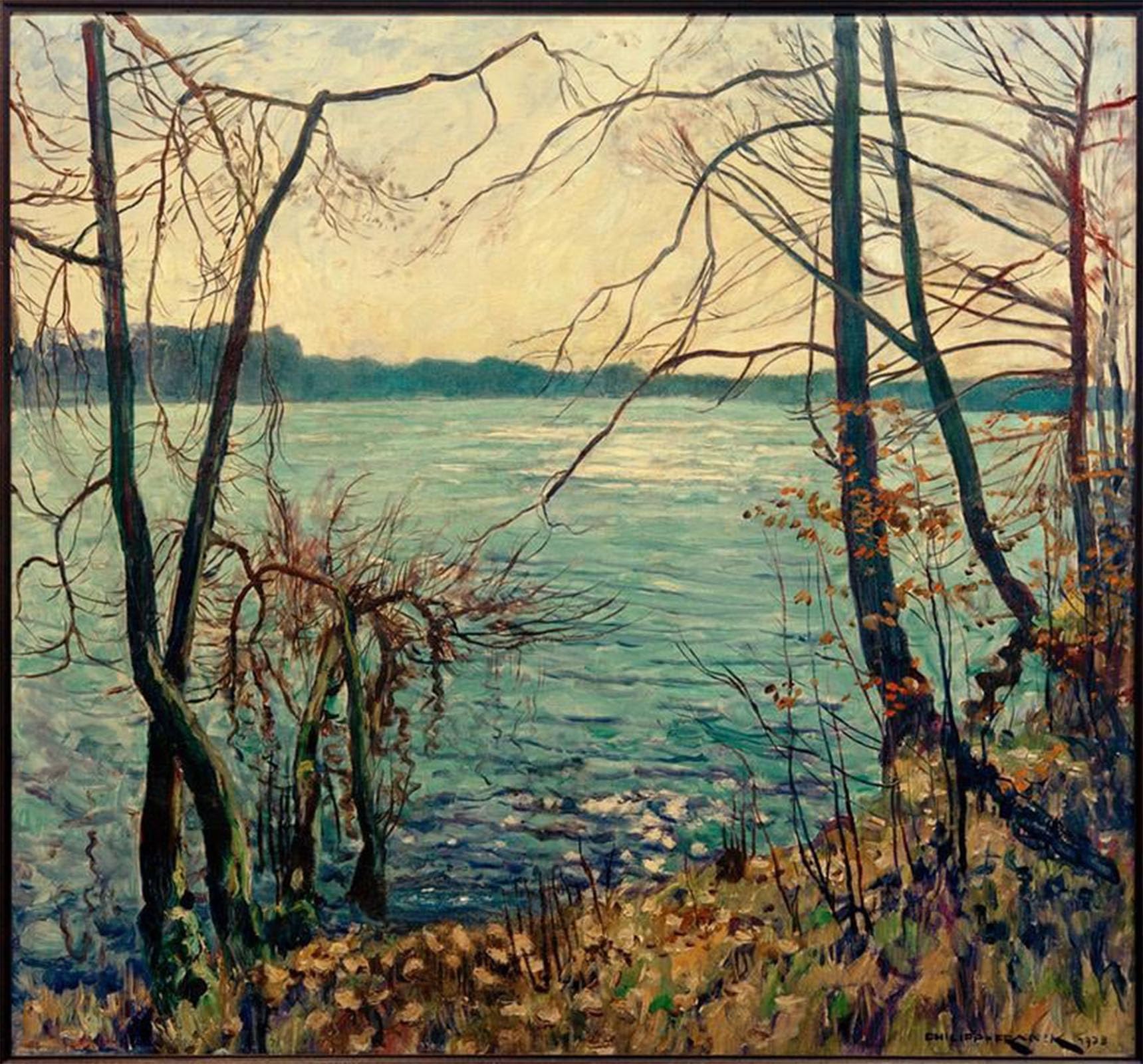 POSTERIIk Famous Modern Artwork Art Mural At the Holy Lake by Franck Oil Paintings Pictures for Home Decor 60x90cm