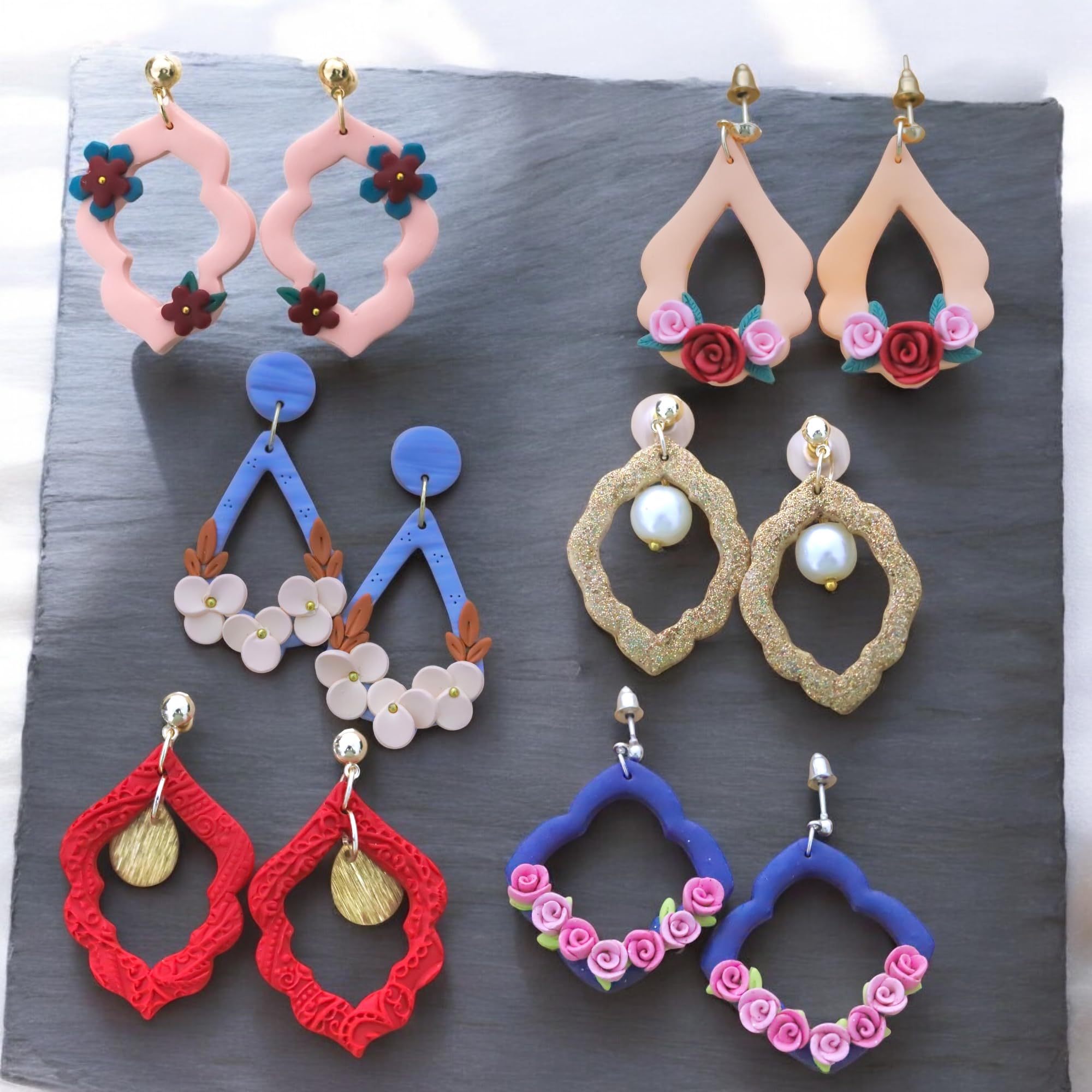 GOTO CLAY TOOLS Donut Dangle Polymer Clay Cutters for Earrings, Polymer Clay Cutters, Set of 6 Clay Cutters CTCMB-2