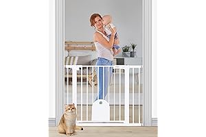 Newnice Baby Gate with Small Pet Door: Safe & Convenient for Pets and Kids