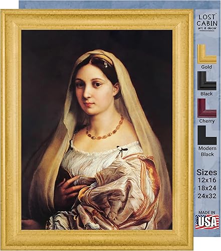 Vista 174 de Cabaña perdida de San Jorge y el dragón de Raphael Impresión en marco plano negro Reproducción de pintura de obras de arte fino Póster 2-San