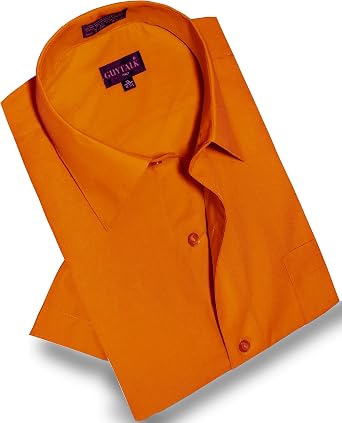 Guytalk Mens Solid Short Sleeve Dress Shirt