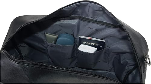 Miniatura 4 de Kenneth Cole Reaction Port Stanley Bolsa de viaje de piel sintética de 20 pulgadas con cremallera superior Negro 20 Travel Duffel Port Stanley -