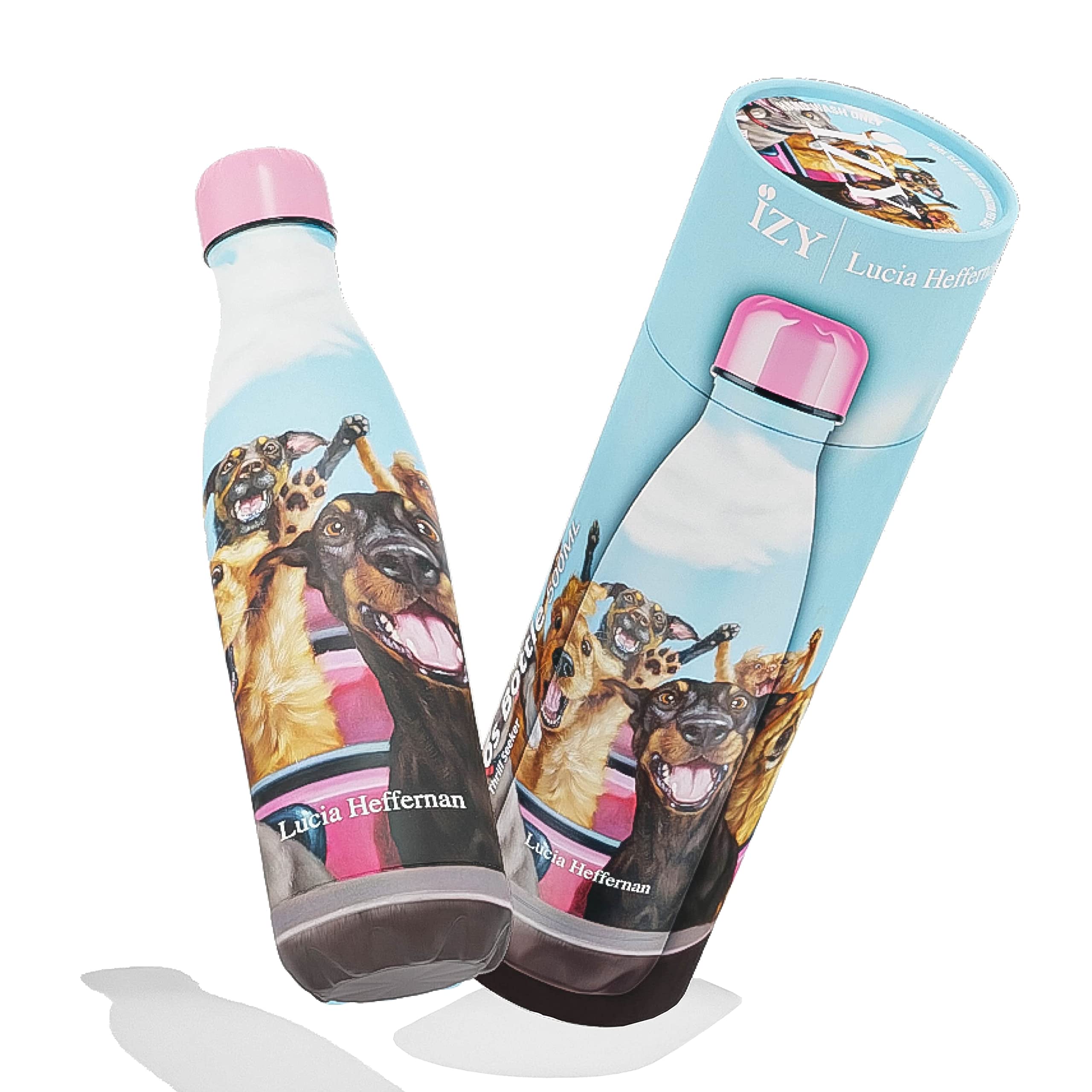 IZY Trinkflasche, Drucke, Thrill Seekers, Wasserspende, Thermoskanne, Wasserflasche, Thermobecher, BPA-frei, Trinkflasche aus rostfreiem Stahl, Heiß oder kalt für 12 Stunden, 500 ml