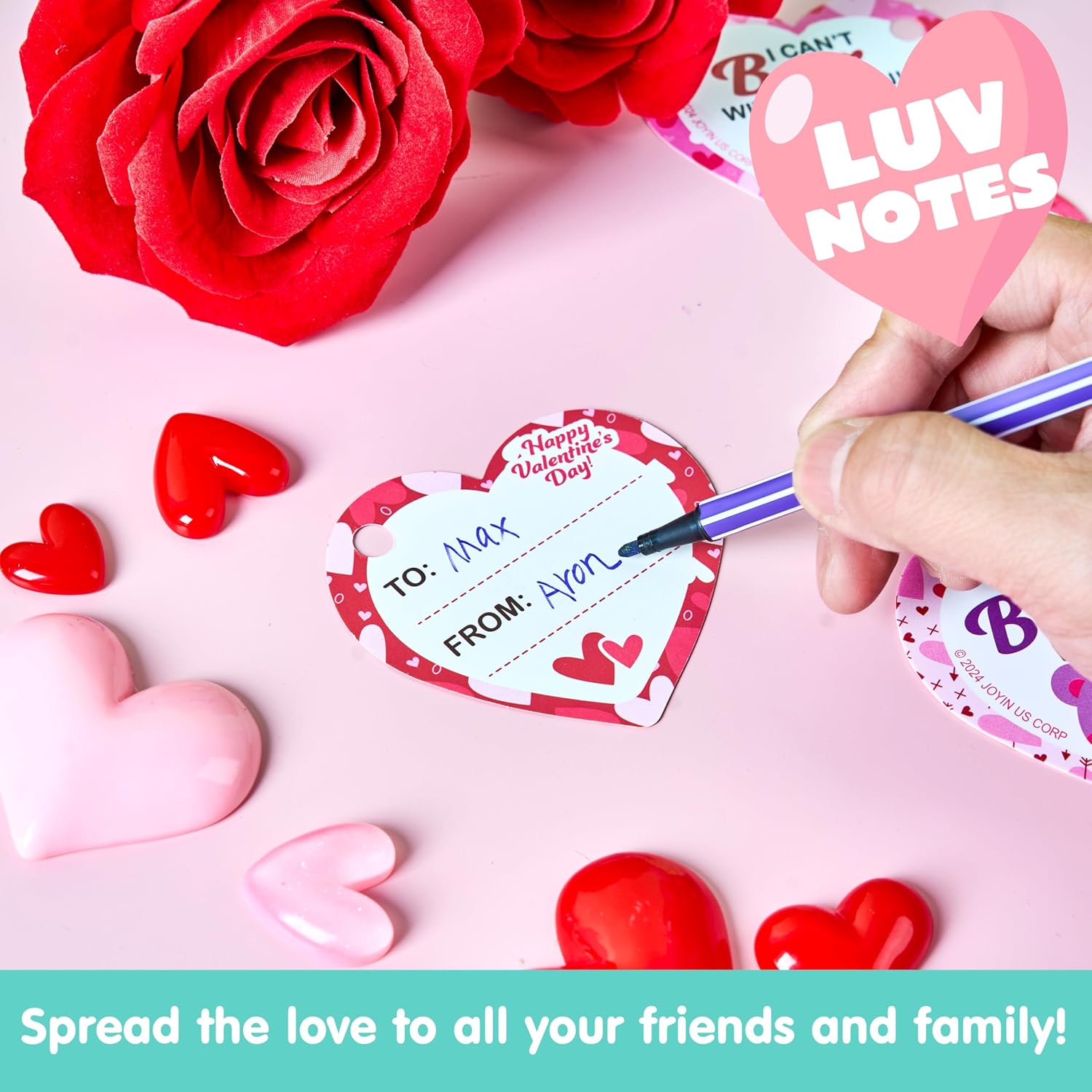 JOYIN 28 Pack Valentine's Day Gifts for Kids, Valentine Day Mini Plush Toys with Heart Cards for Boys Girls Party Favor, School Exchange Prize and Classroom Gift Exchange