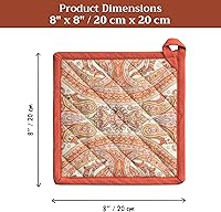 Vista 7 de Maison d' Hermine - Agarradera con asa «Estampado de Cachemira», 100 % algodón, resistente al calor, para hacer una barbacoa, cocinar, hornear