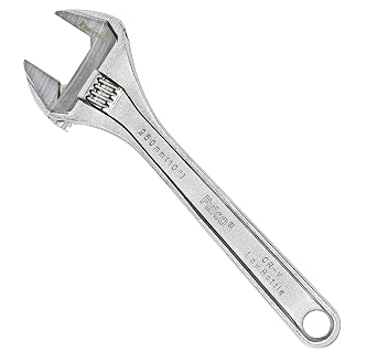 T05054 Standard Adjustable Wrench, Chrome Finish, 10"