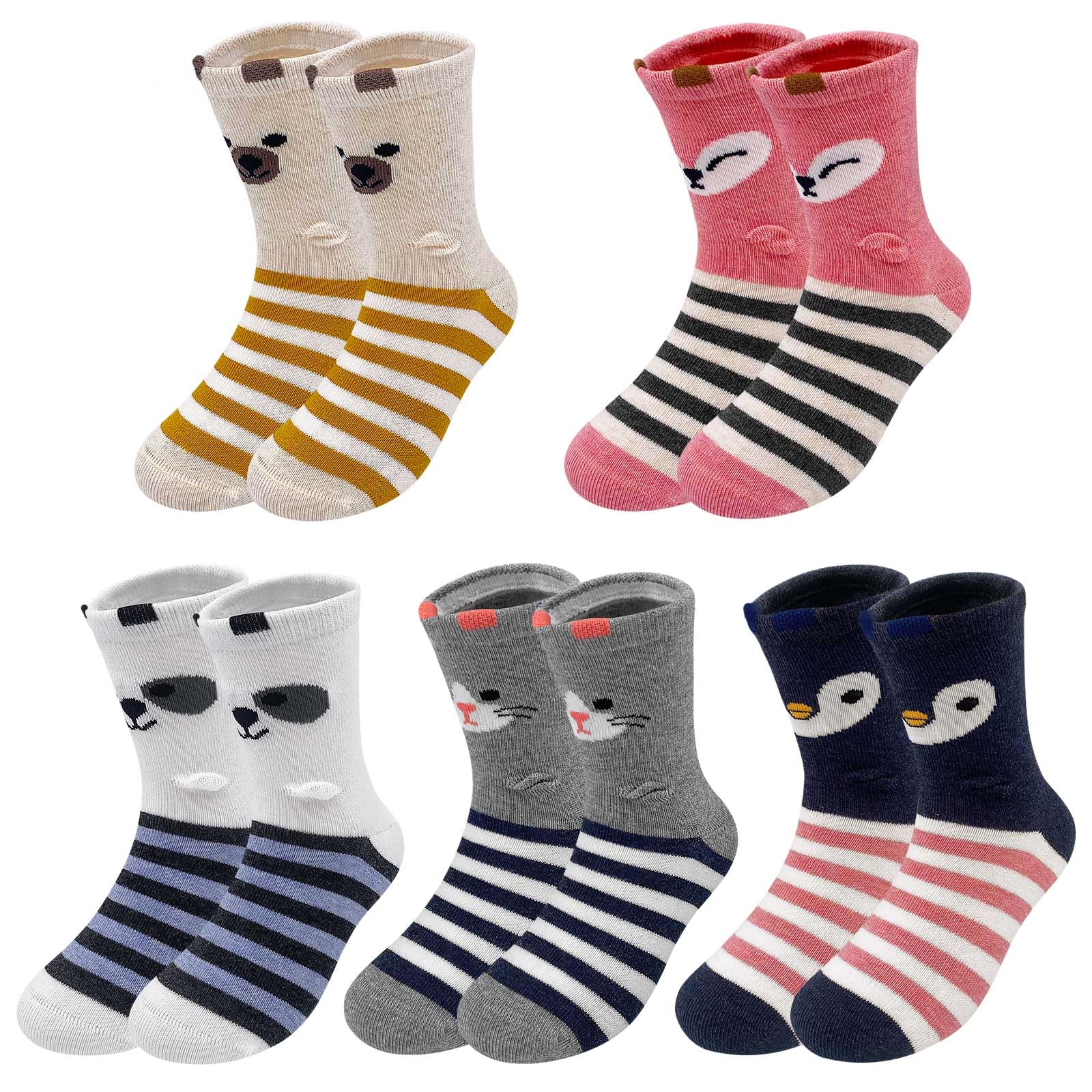 Artfasion Kids Girls Ankle Socks: Seamless Cotton Socks for 2-14 Age